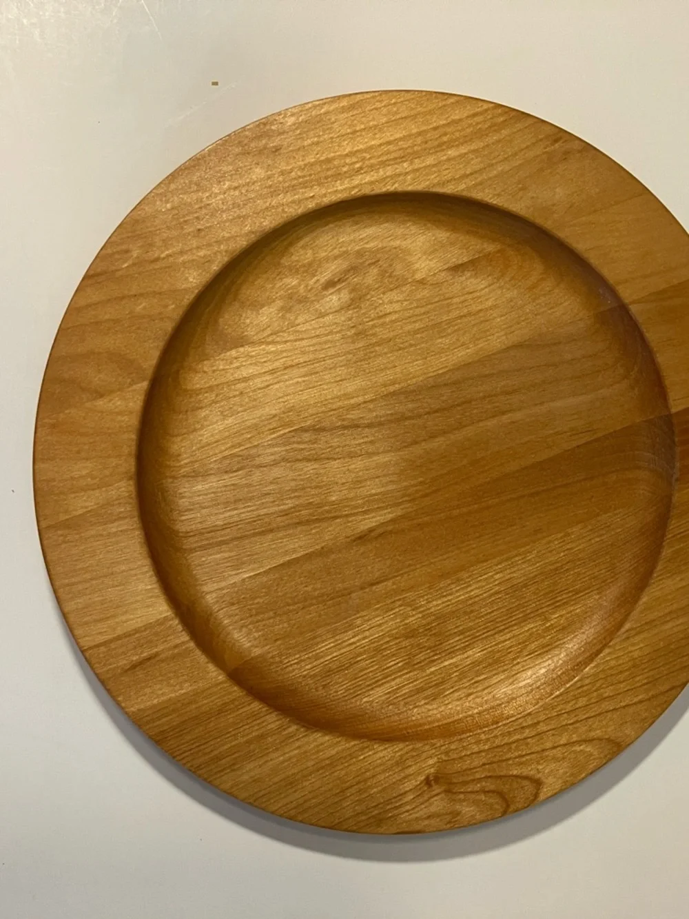 John Mcleod Vermont Bowl Company Wood Plate Charger Handcrafted Maple Birch 9.5”